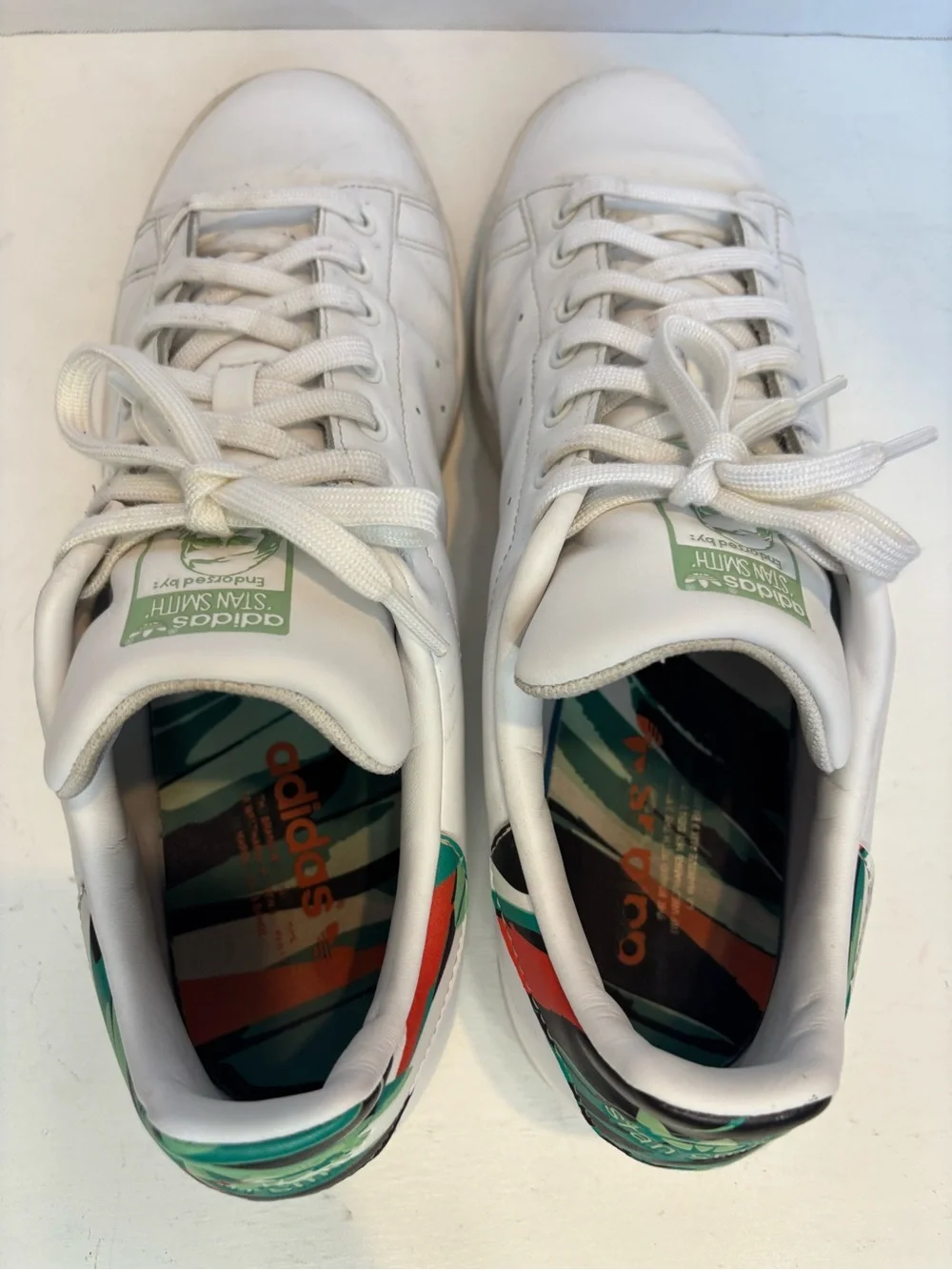 Adidas Stan Smith white sneakers tropical size 12